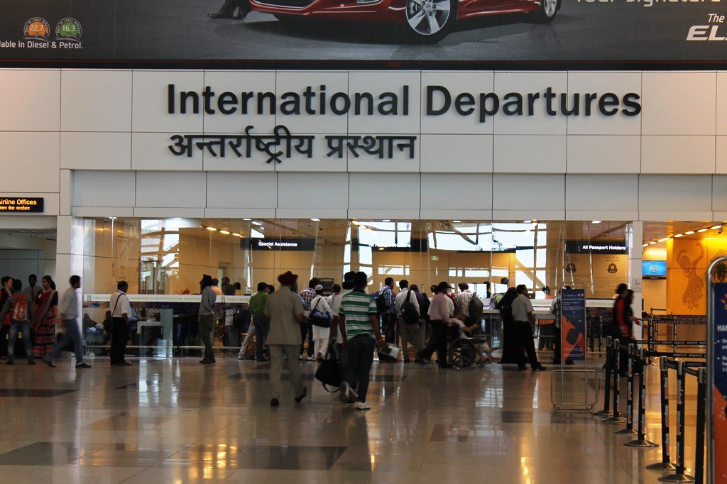 Answer immigration questions at Delhi international airport